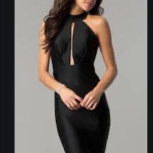 Atria Halter Midi Dress with and Open Back